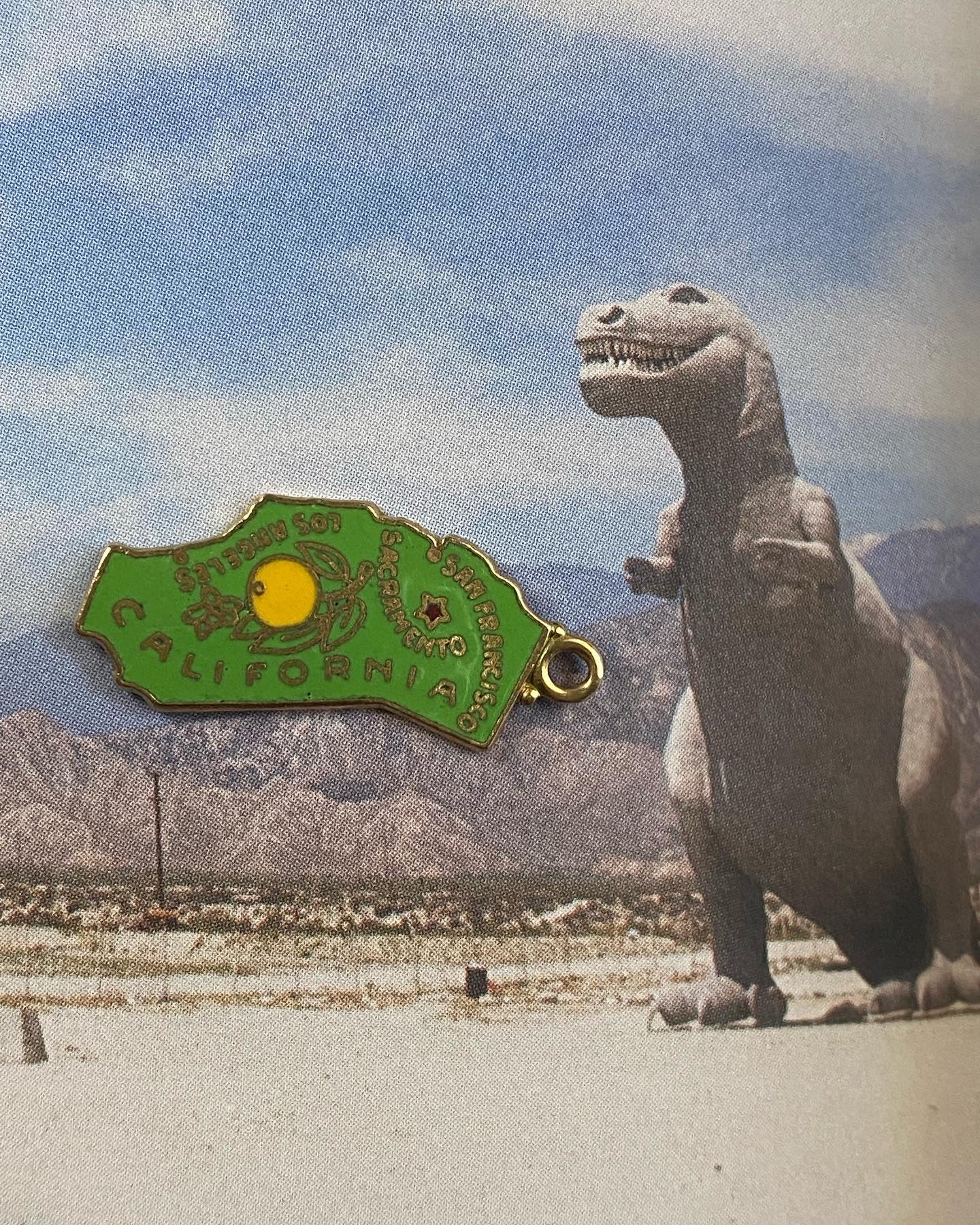 14k Vintage California Enamel Charm