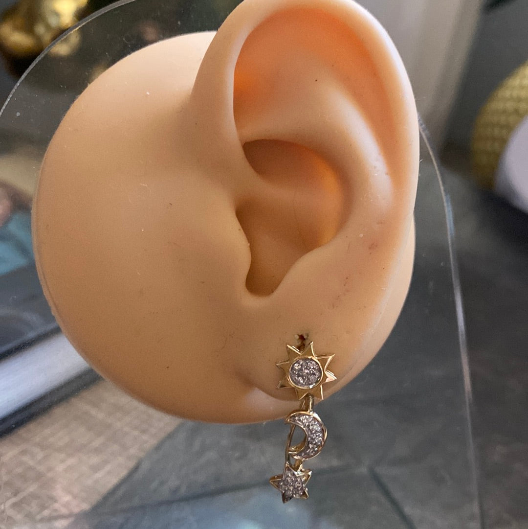 14k Diamond Celestial Crawlers