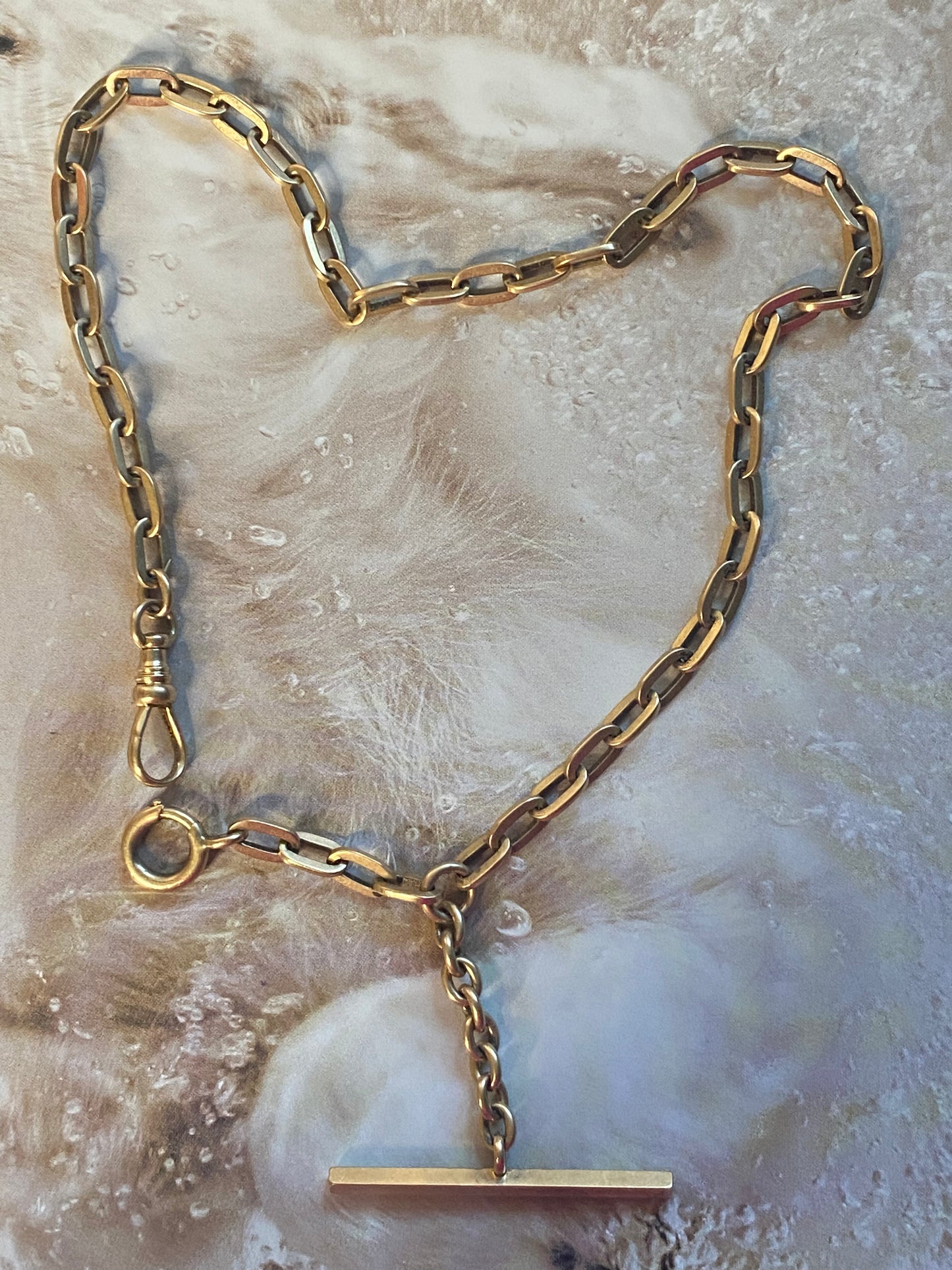 14k Paperclip Watch Chain