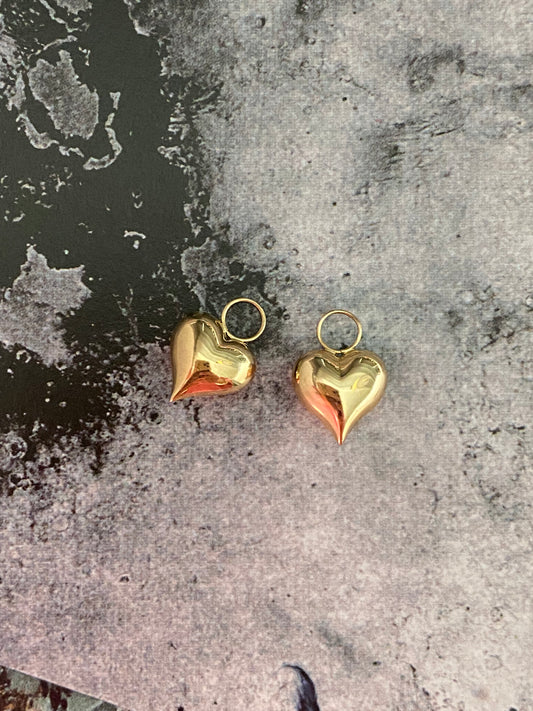 14k Small Puffy Hearts