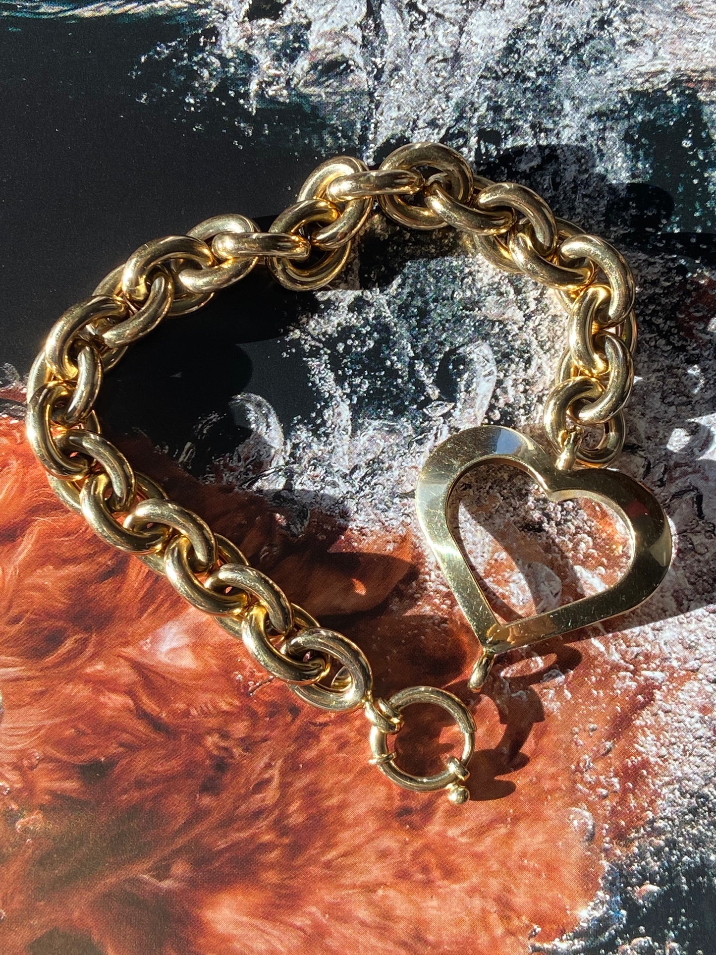 14k Large Rolo Link Bracelet