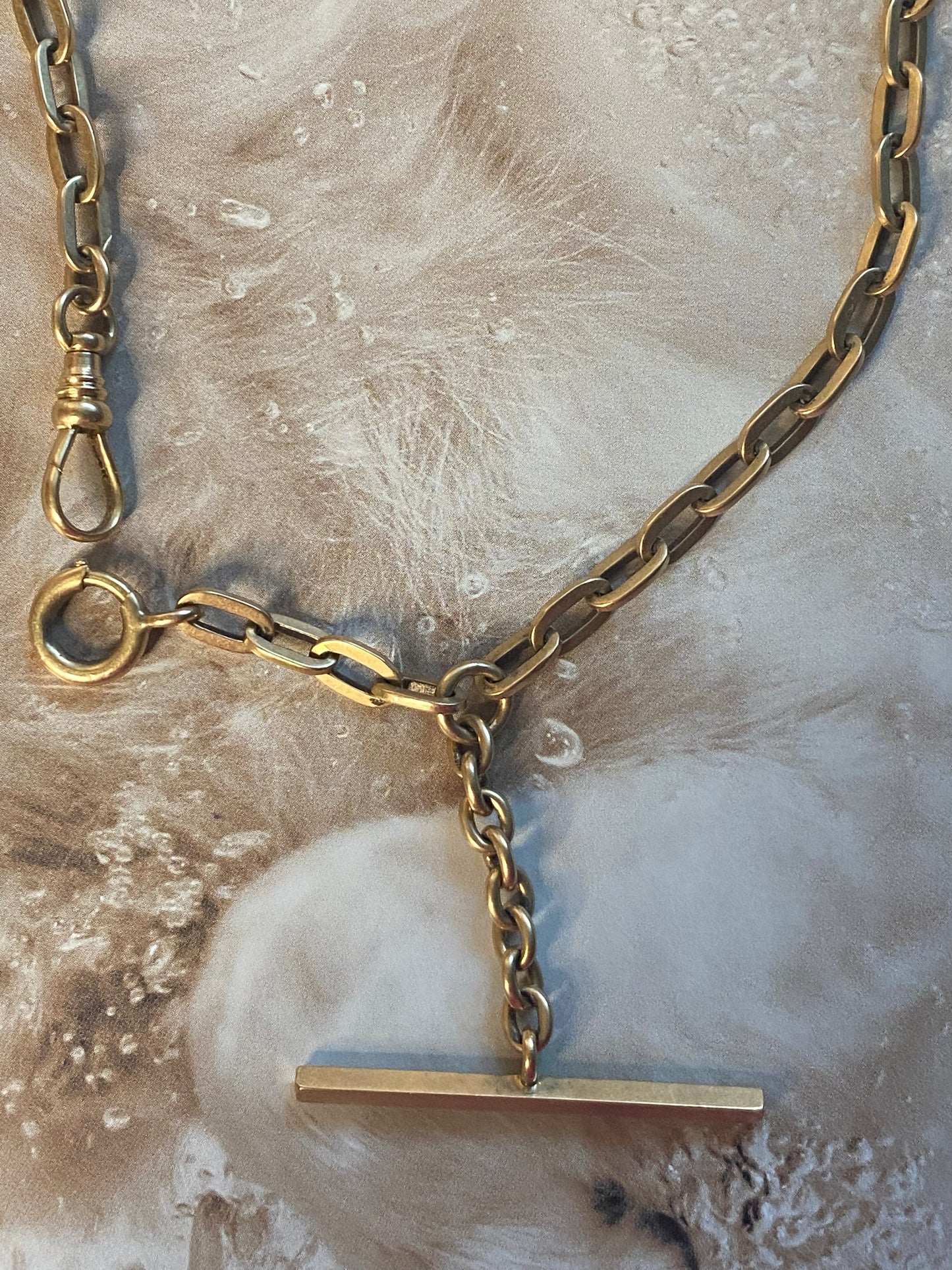 14k Paperclip Watch Chain