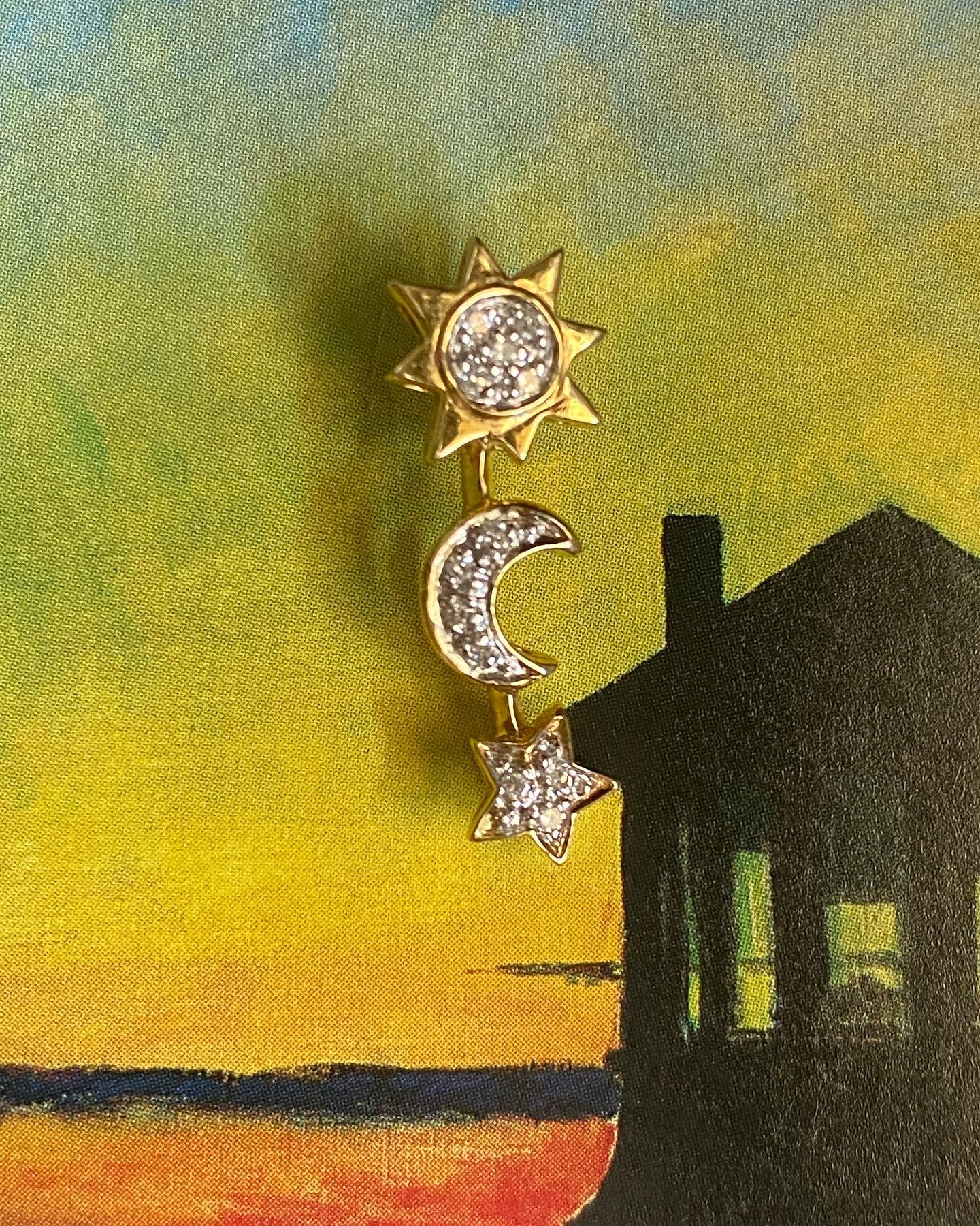 14k Diamond Celestial Crawlers