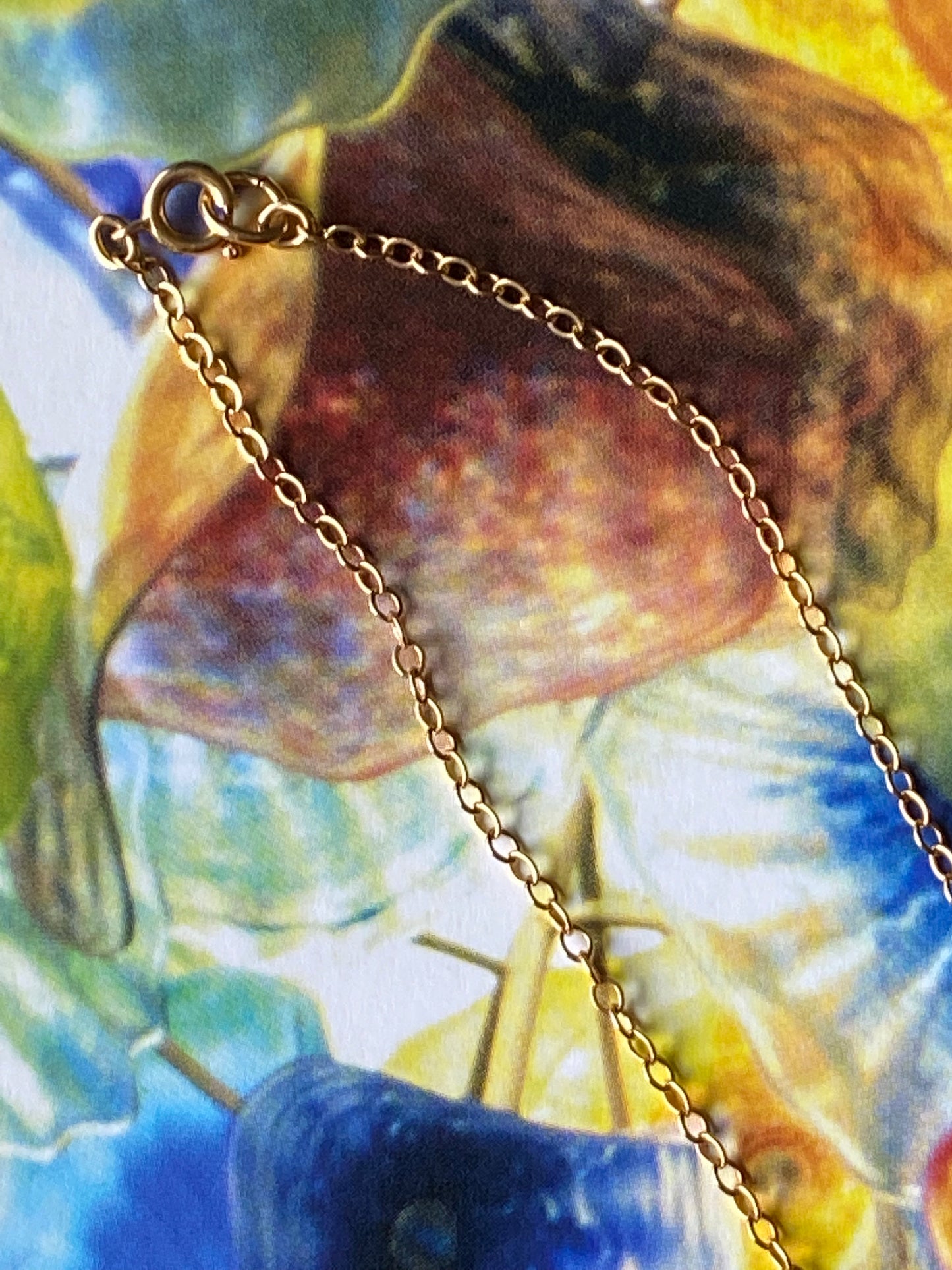 14k Emerald & Diamond V-pendant Necklace