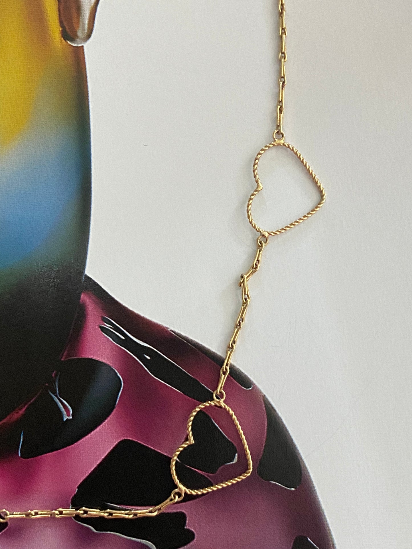 14k UnoAErre Heart Station Necklace