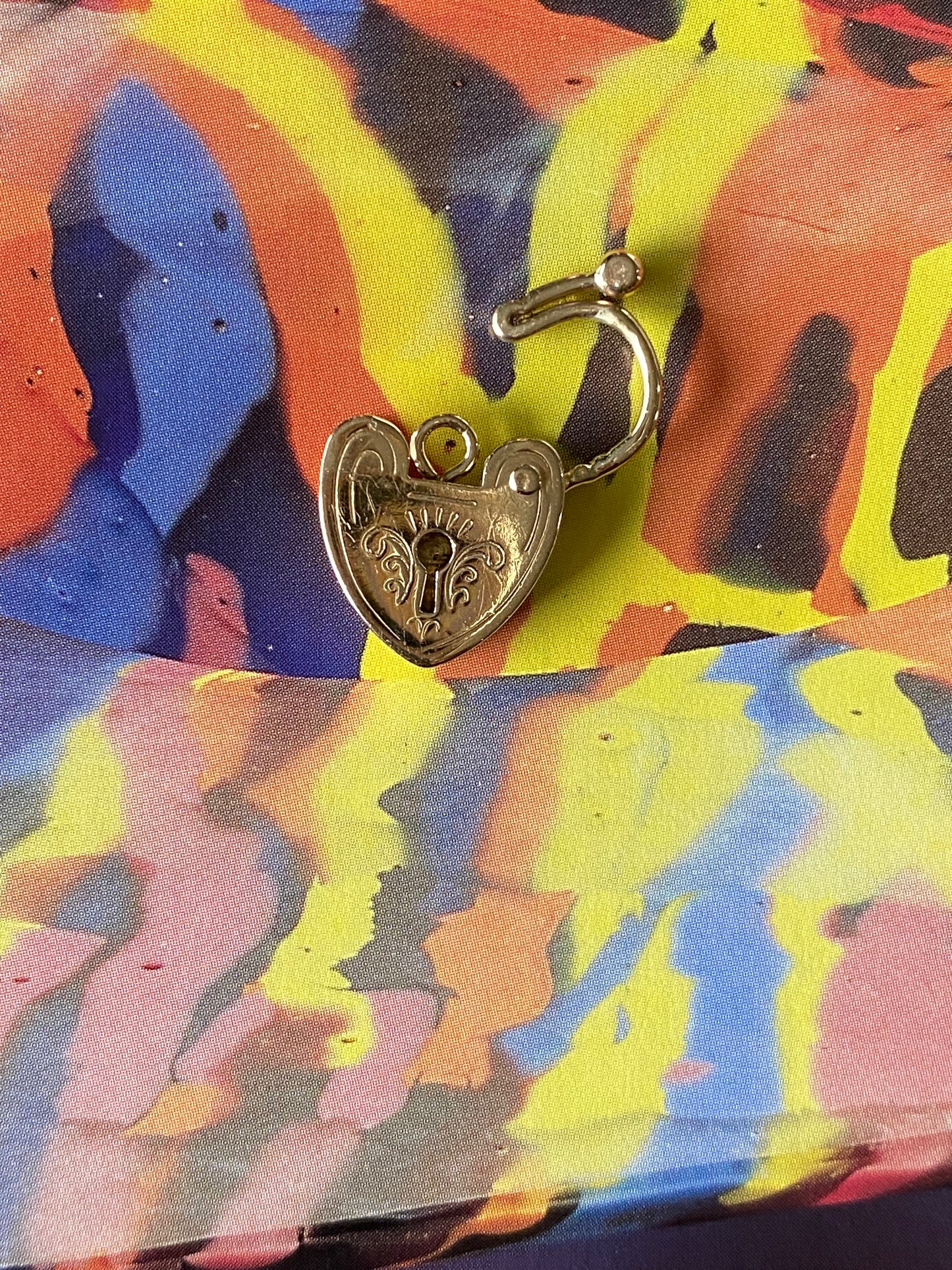 14k Heart Padlock