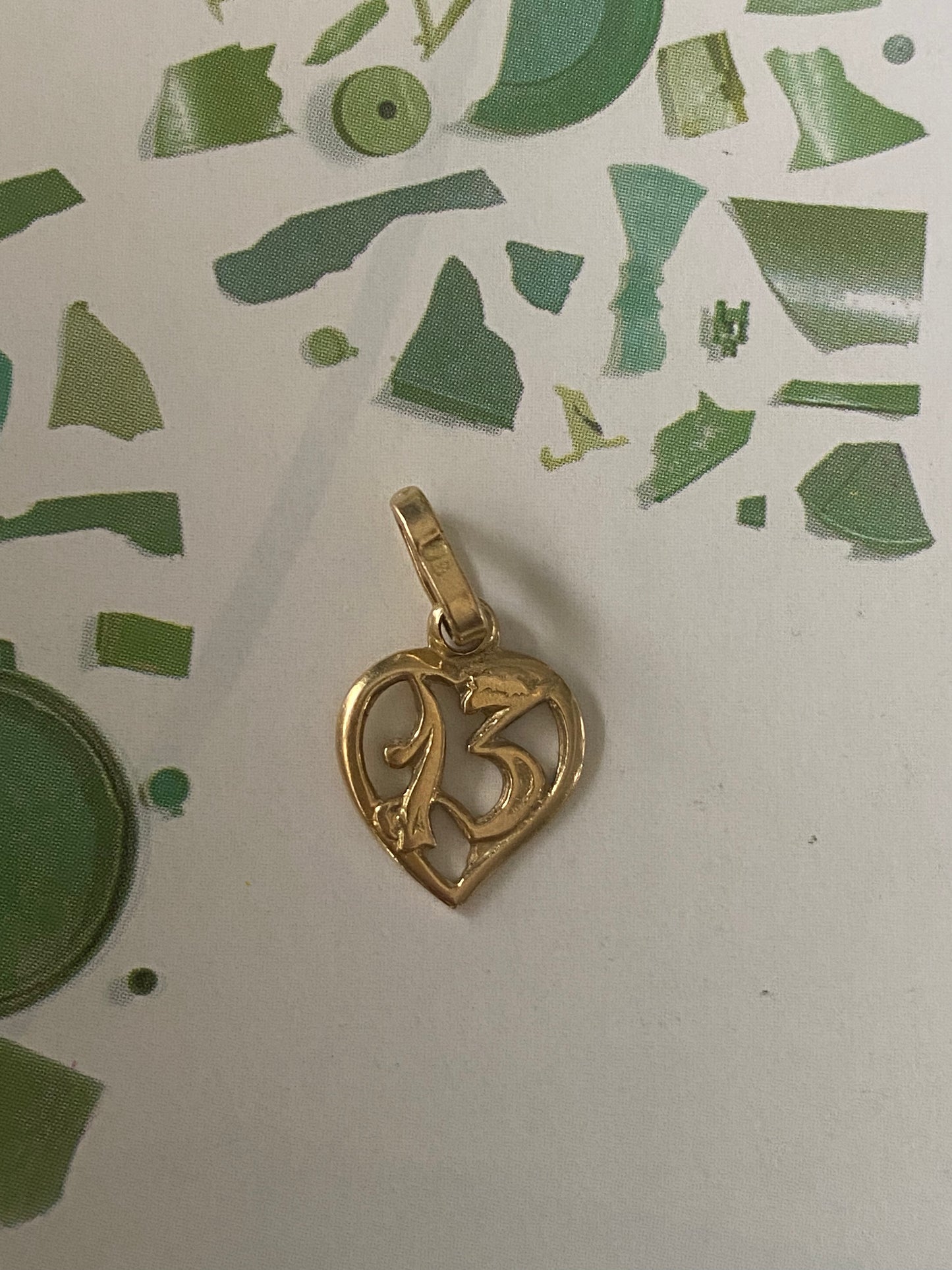 18k Lucky 13 Heart