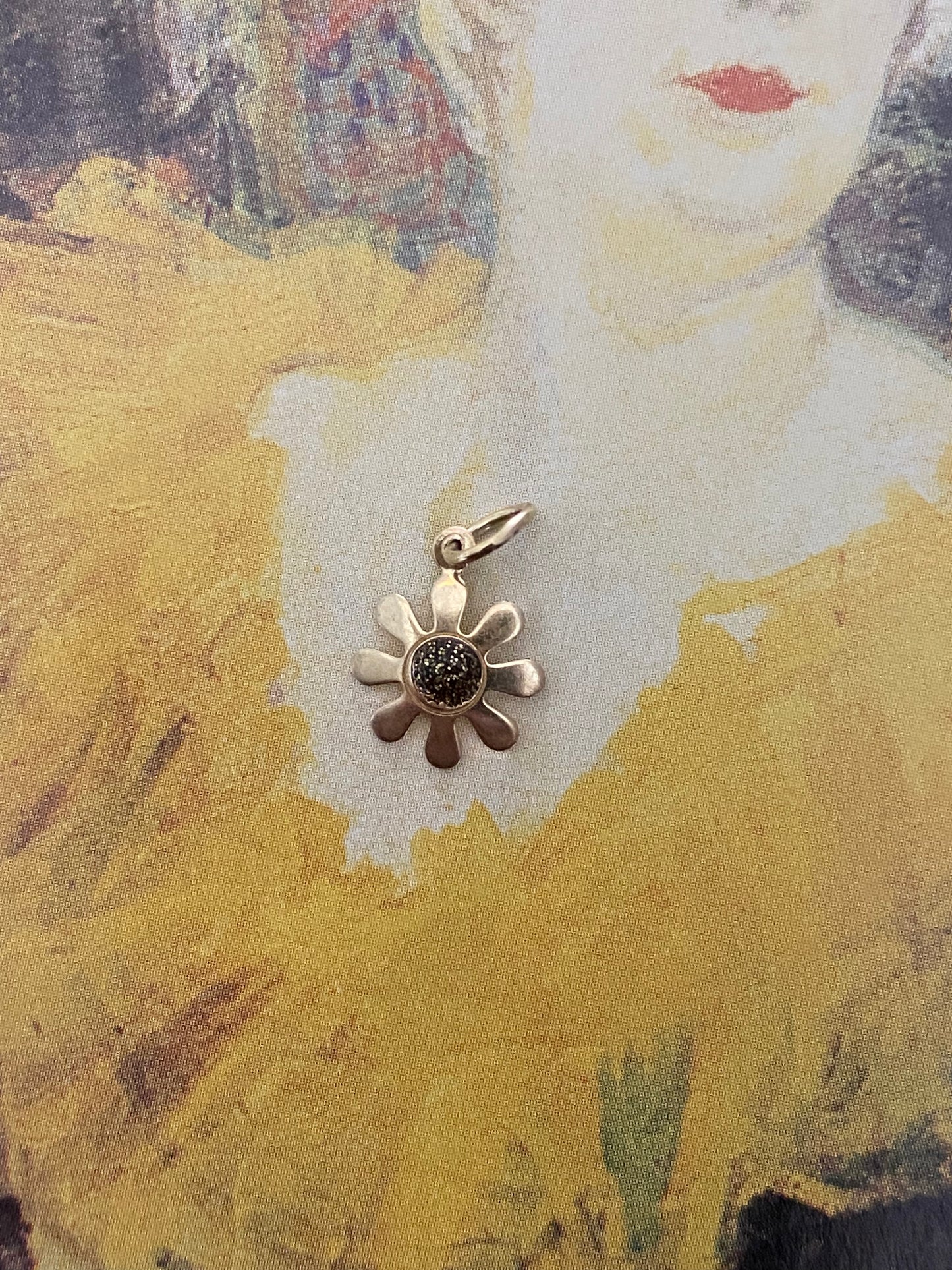 14k Flower Enamel Charm
