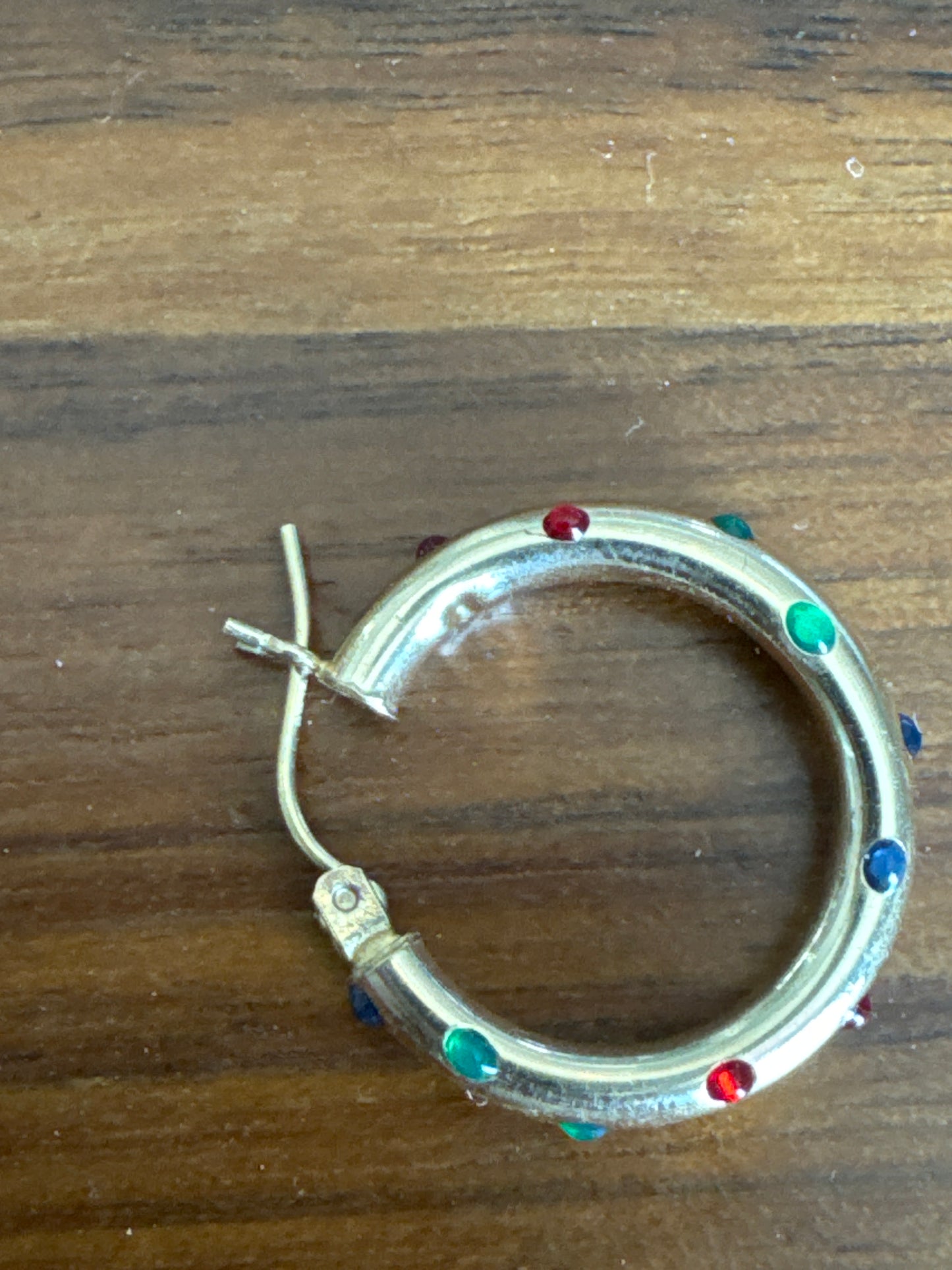 Colored Gemstone Hoops