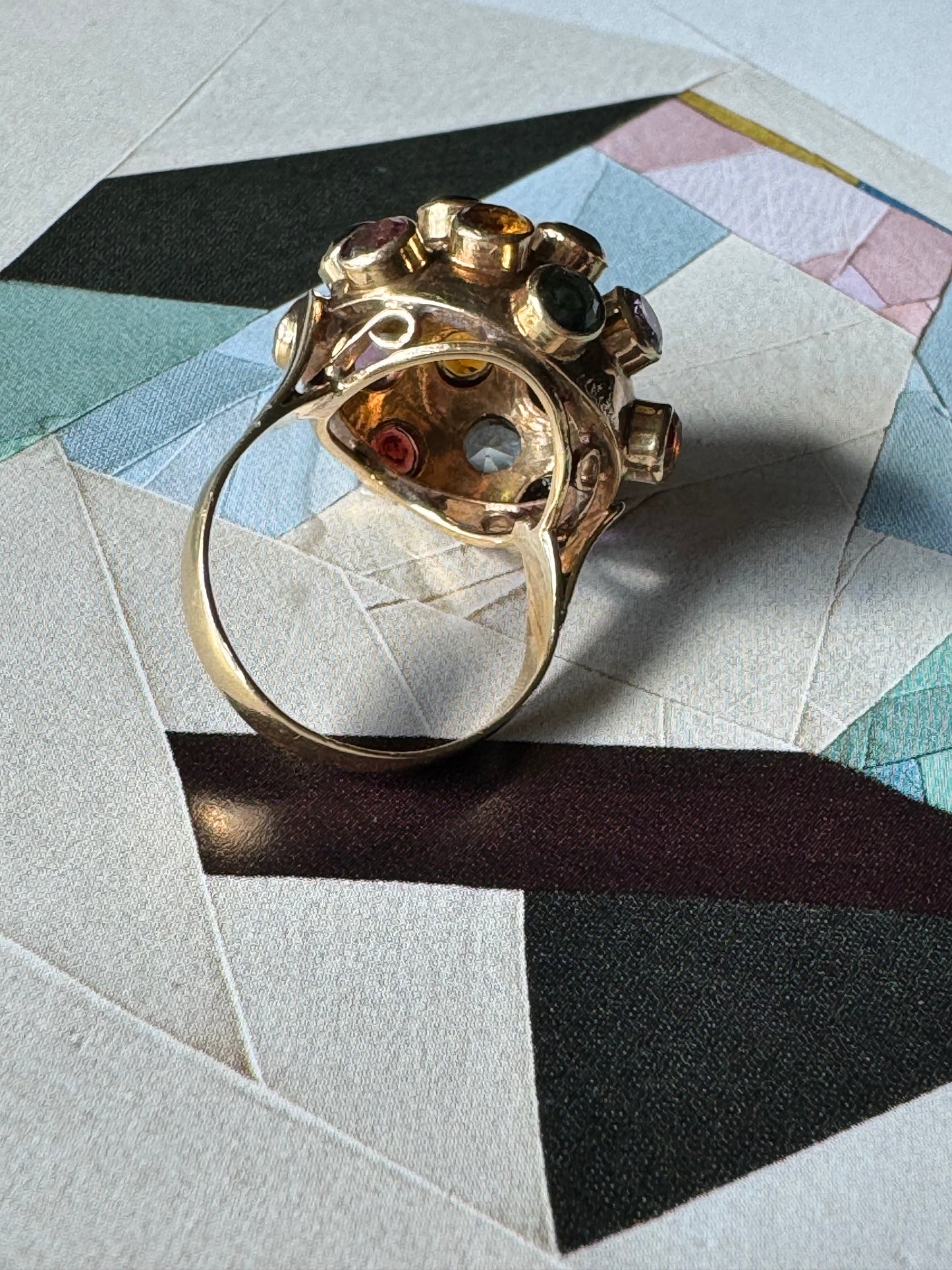 Mutli-gemstone Sputnik Ring