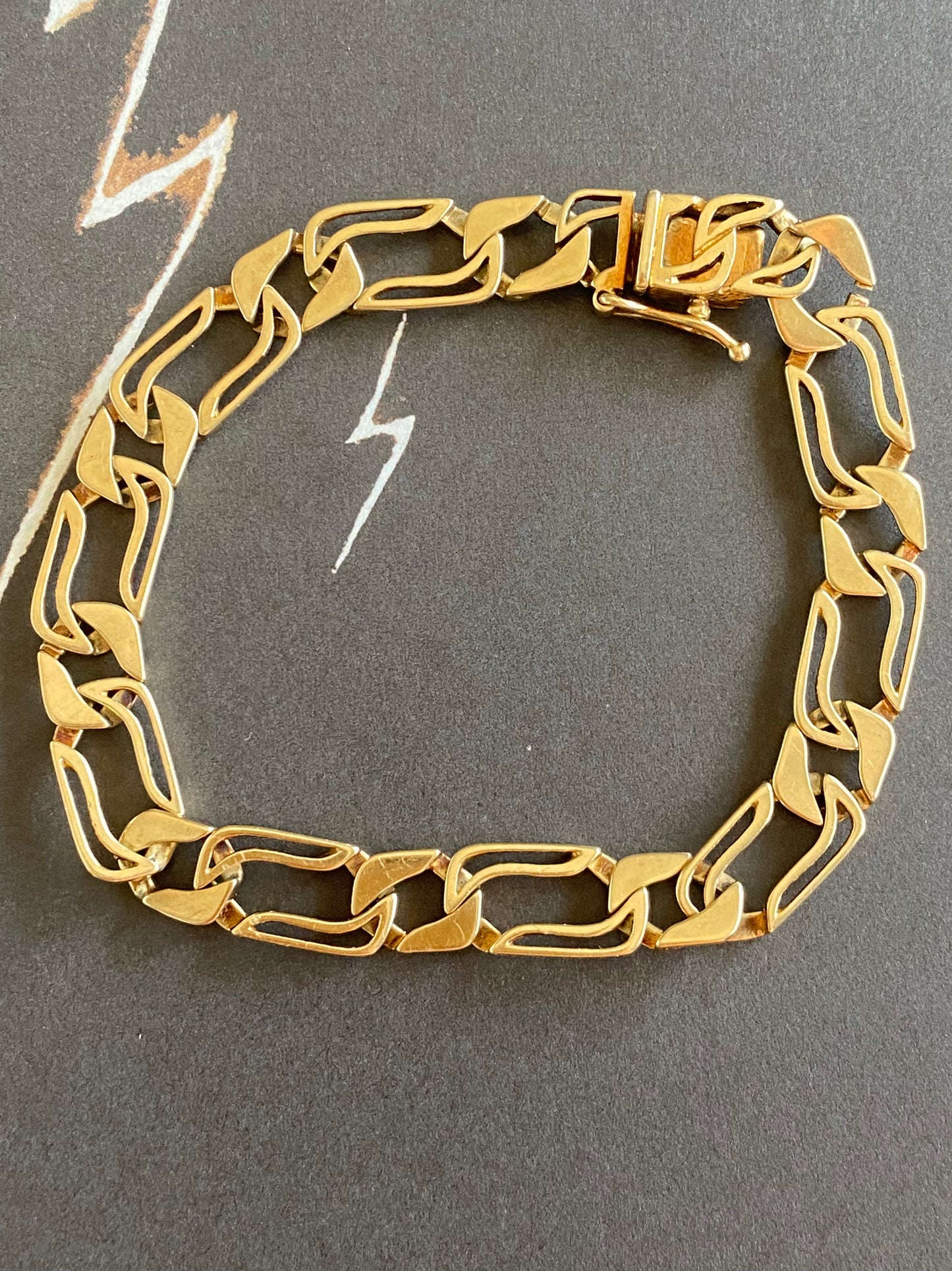 14k Figaro Link Bracelet