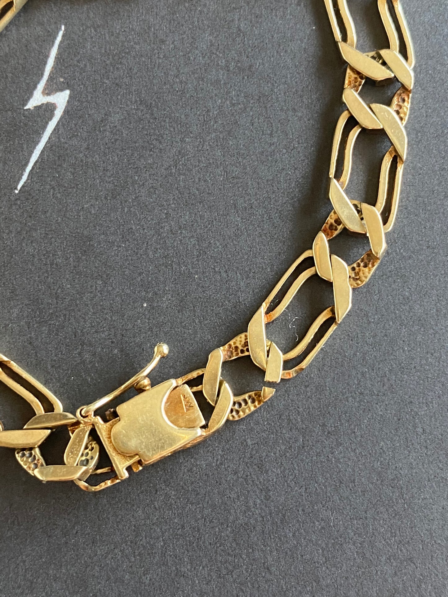 14k Figaro Link Bracelet