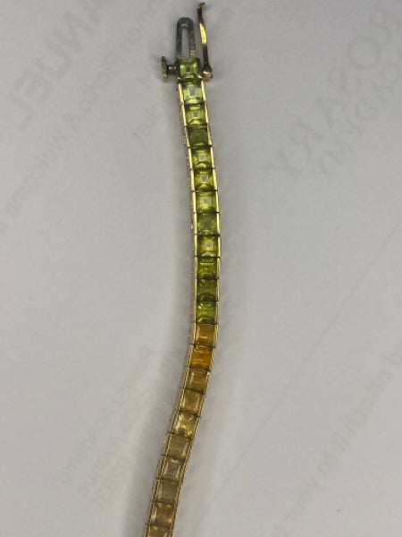 14k Rainbow Tennis Bracelet