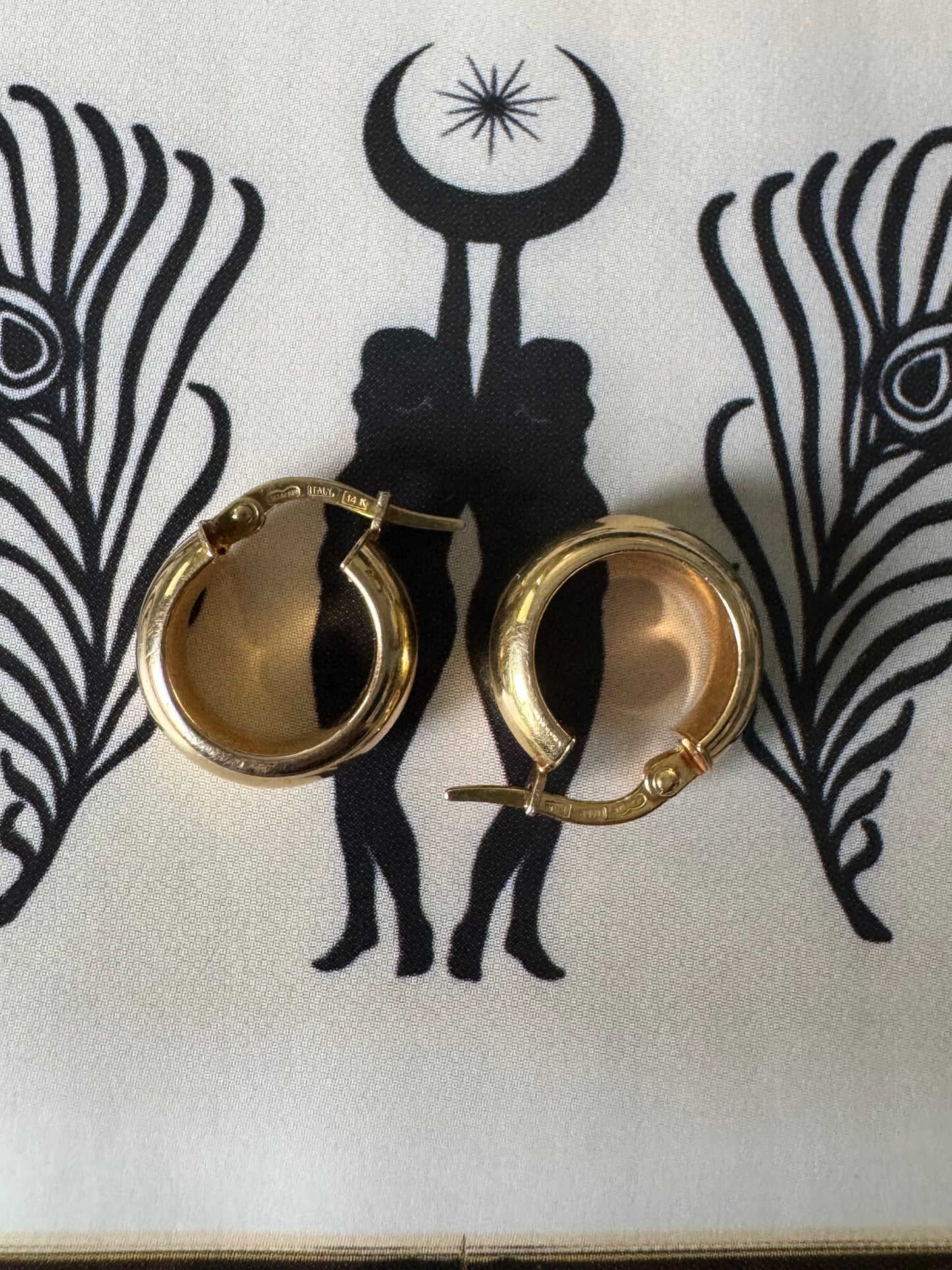 Domed Huggie Hoop Earrings
