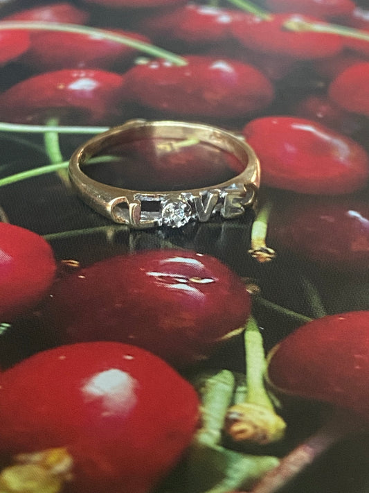 14k LOVE Ring