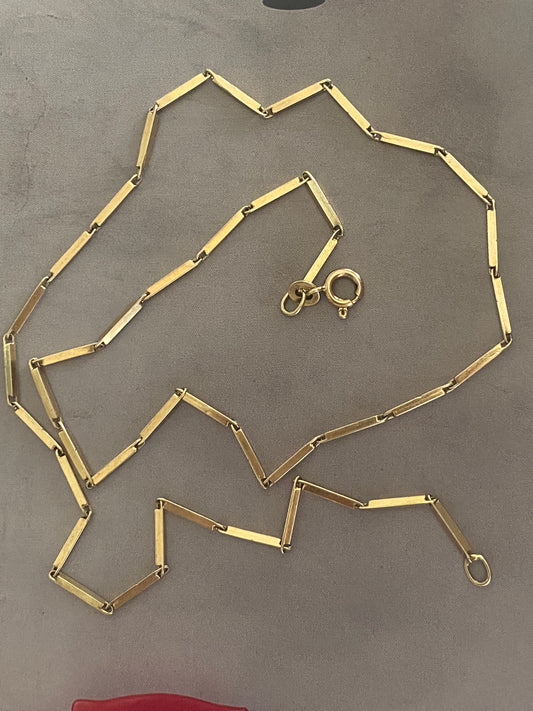 14k Bar Link Chain