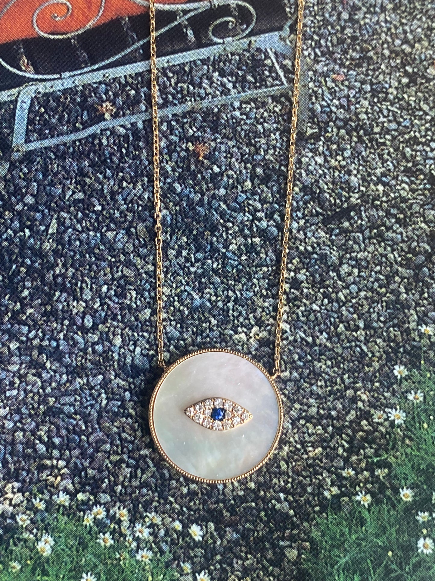 14k Evil Eye Necklace