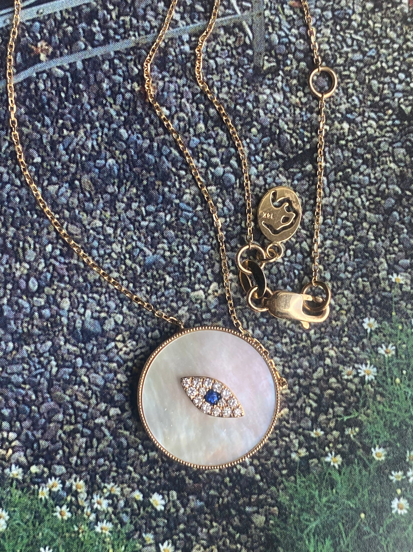 14k Evil Eye Necklace