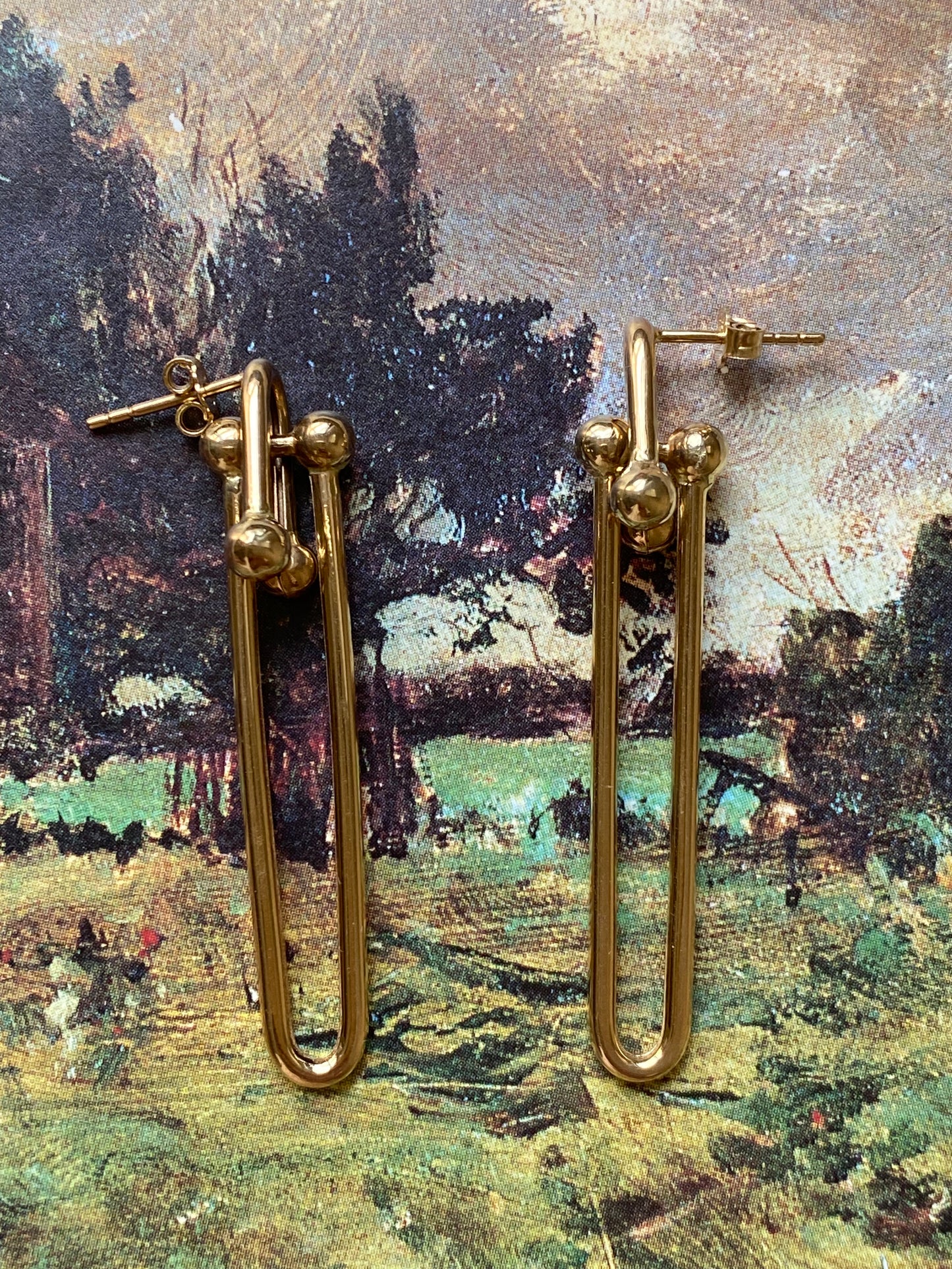 Long Hardware Earrings