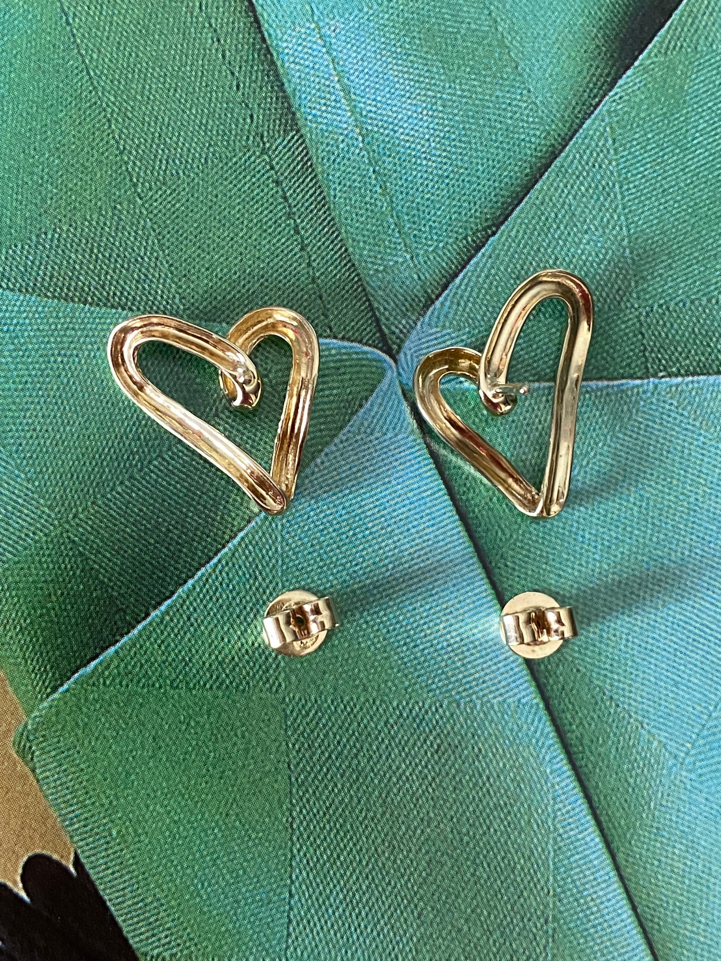 Squiggle Heart Studs