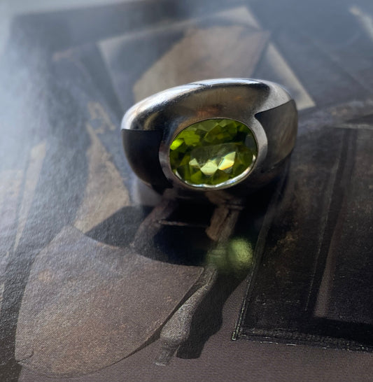 Peridot Dome Ring