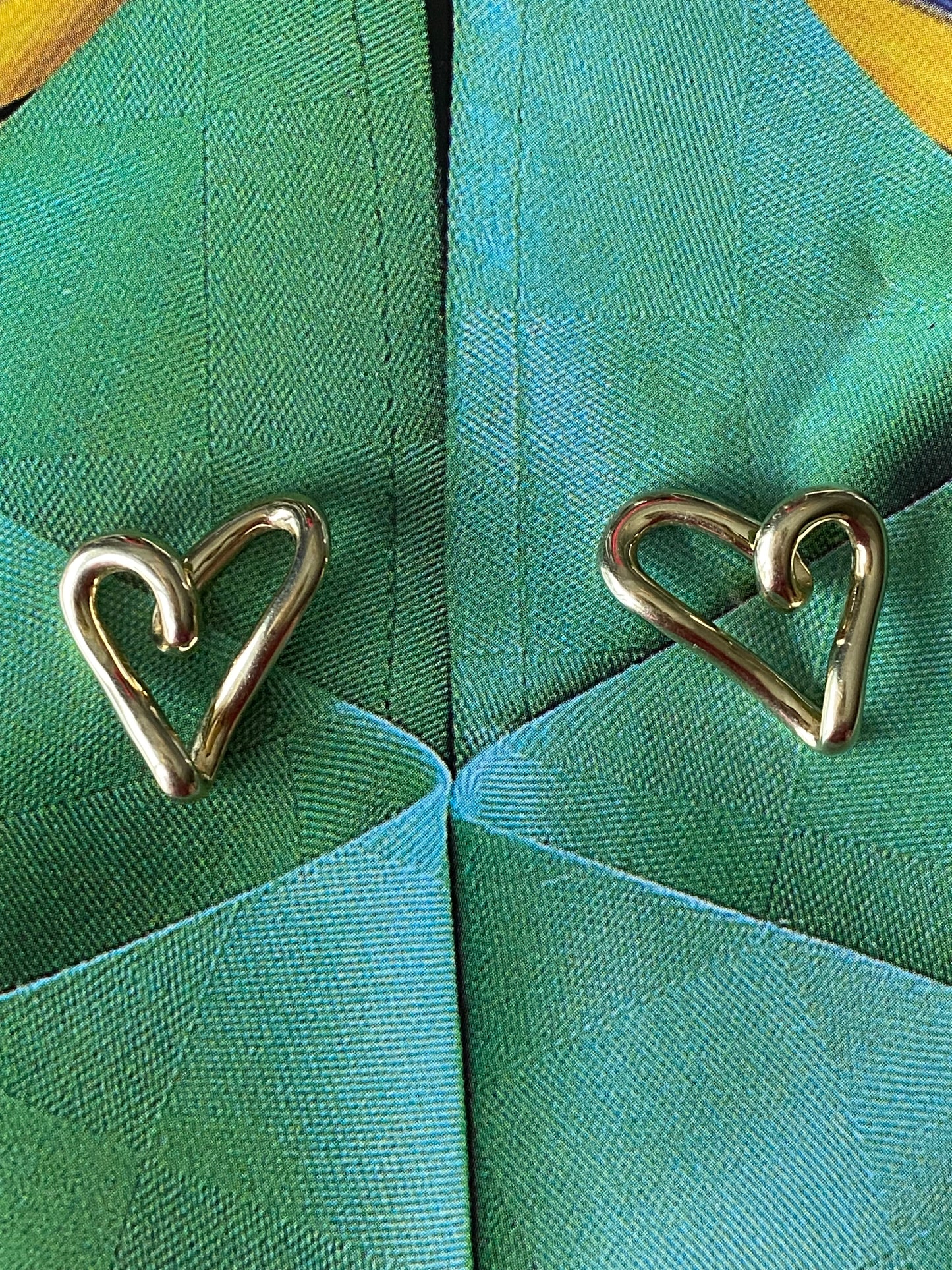 Squiggle Heart Studs