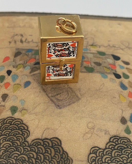 14k Deck of Cards Charm