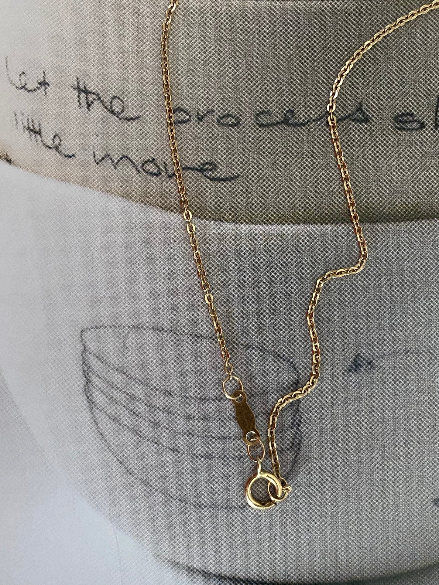 14k Water Symbol Necklace