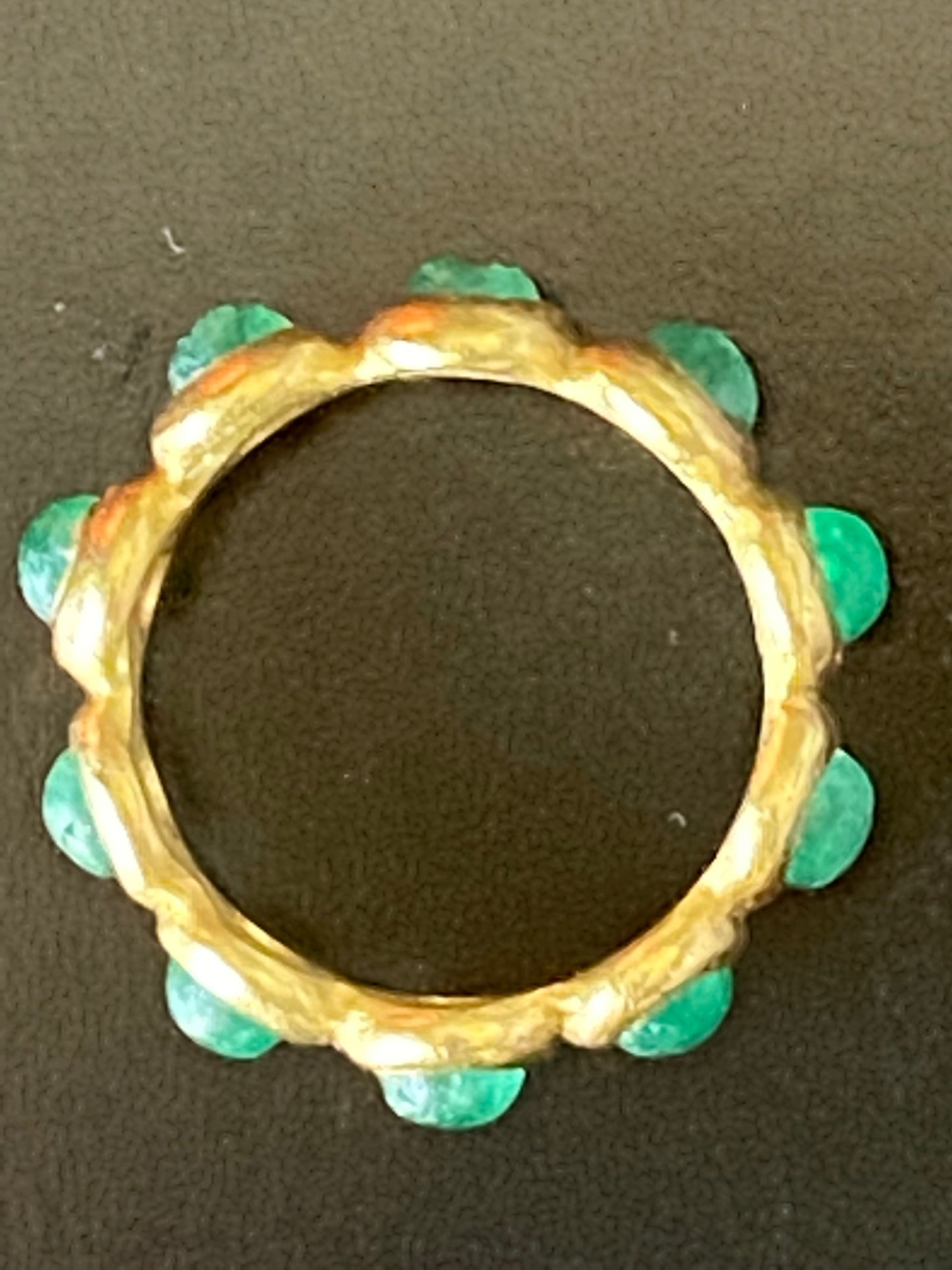 Emerald Cabochon Eternity Ring