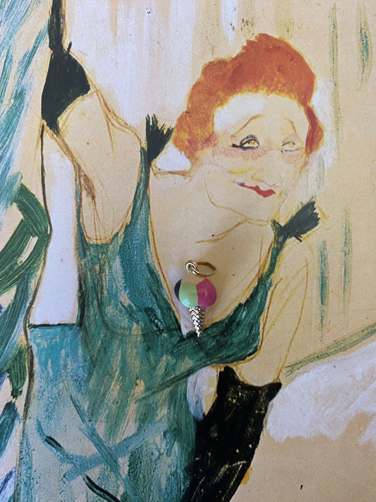 14k RARE Enamel Ice Cream Charm