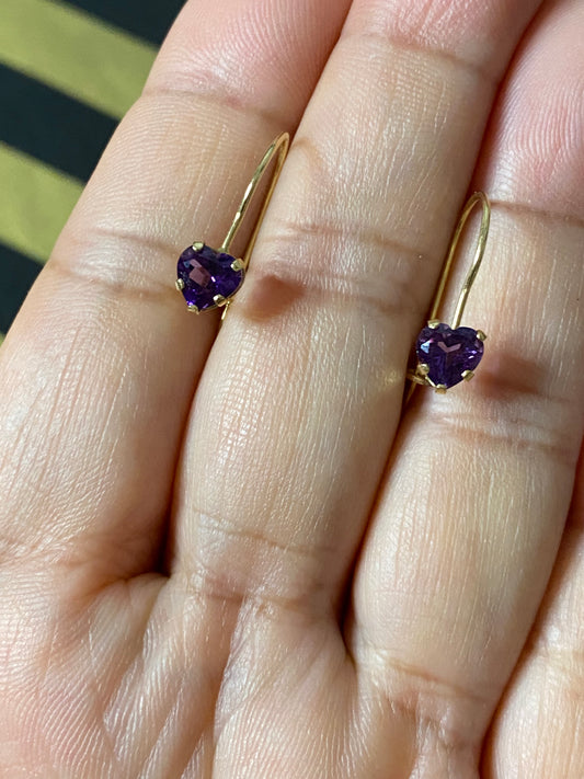 14k Amethyst Earrings