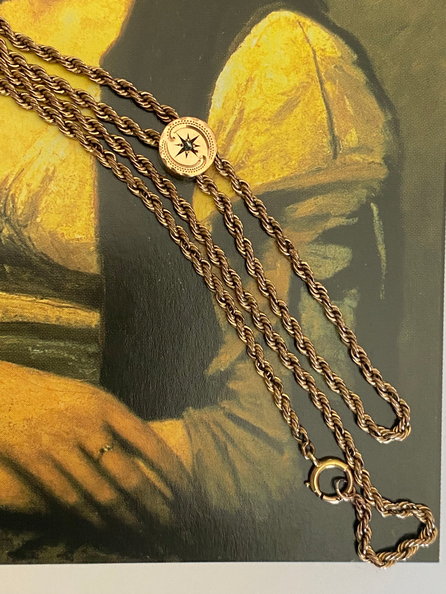 10k Antique Slider Rope Chain