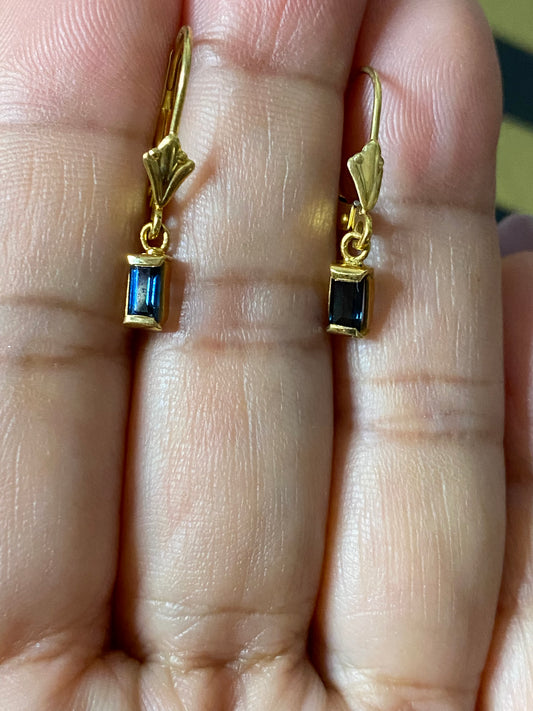 14k Sapphire Earrings