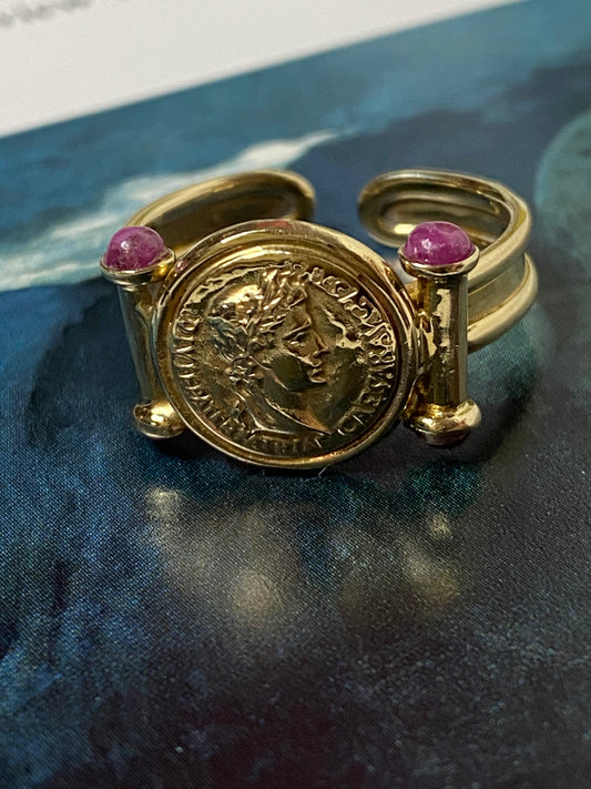 14k Julius Caesar Open Shank Ring
