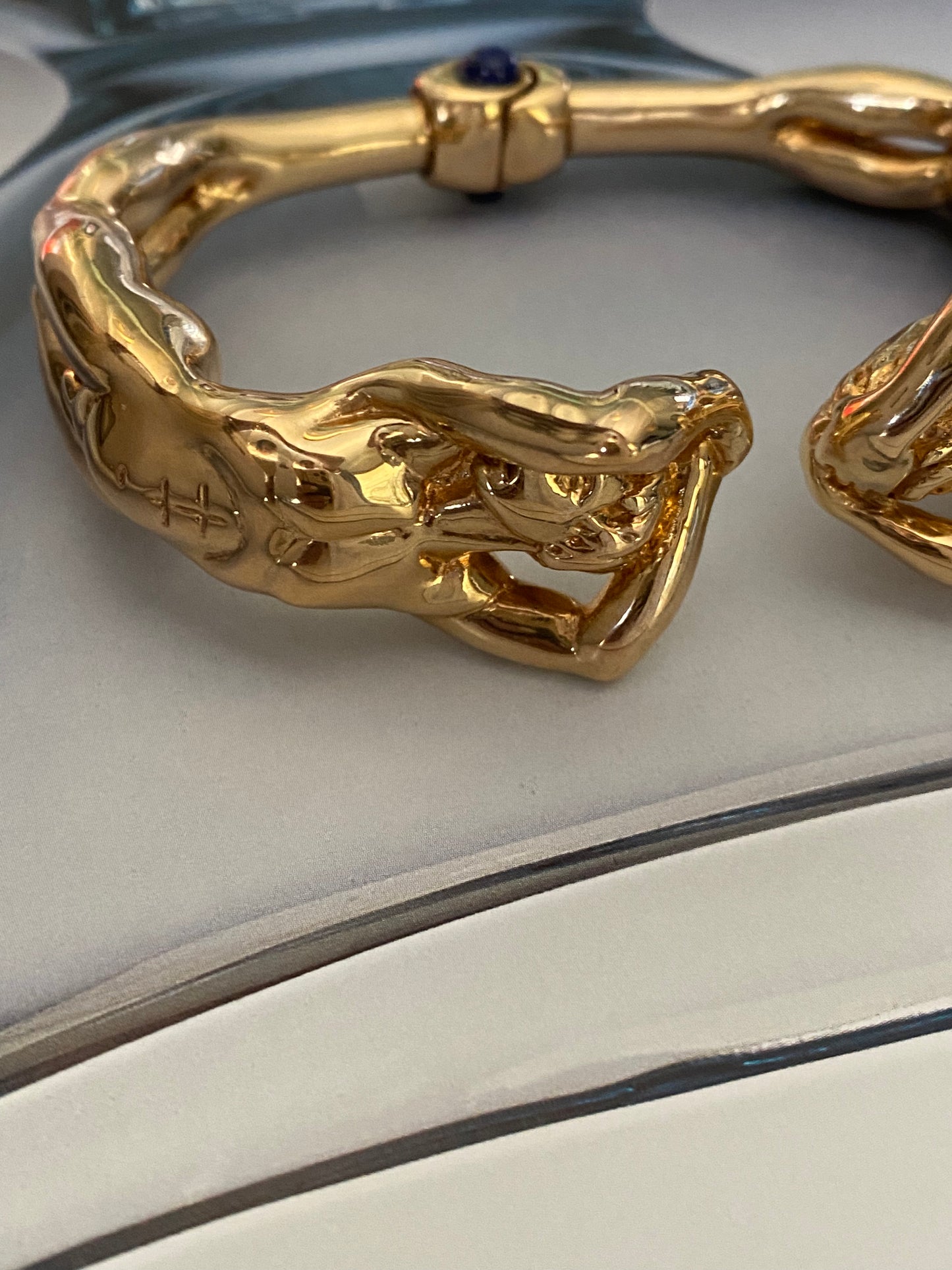 18k Naked Man & Woman Cuff Bracelet