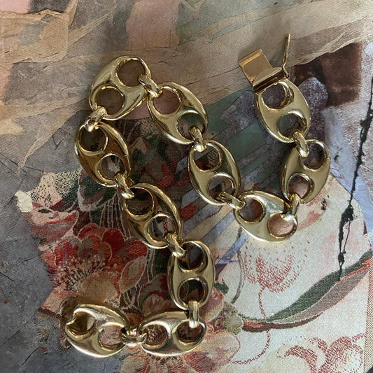 14k Puffy Mariner Bracelet