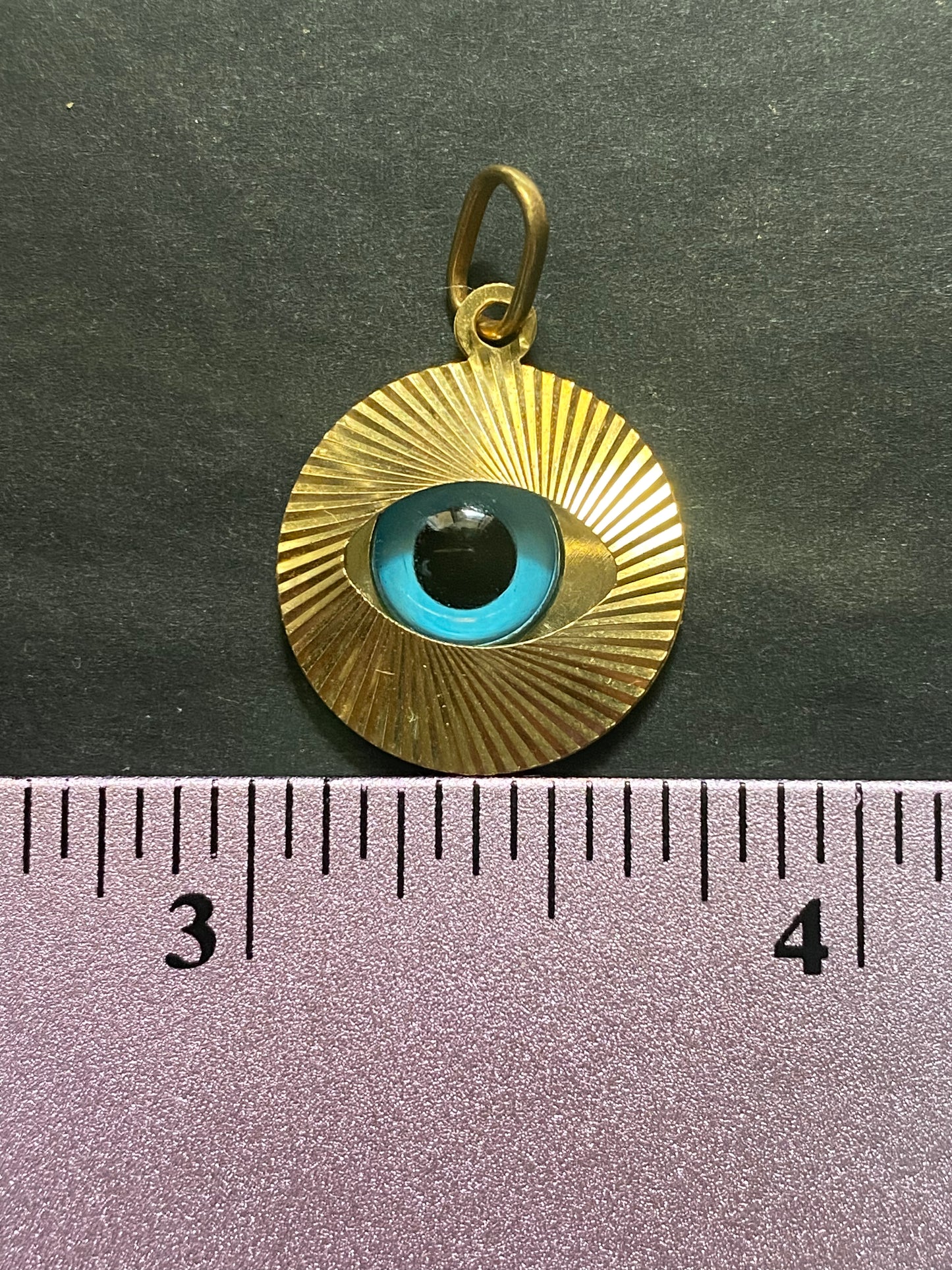 14k Floating Evil Eye