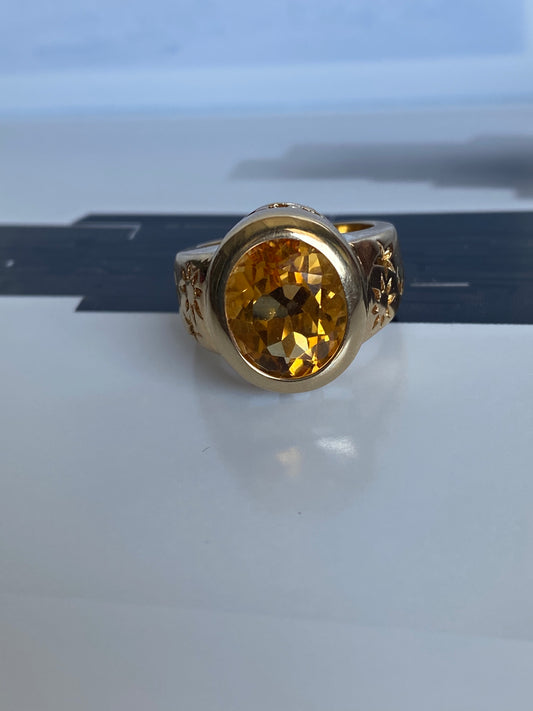 Citrine Cocktail Ring