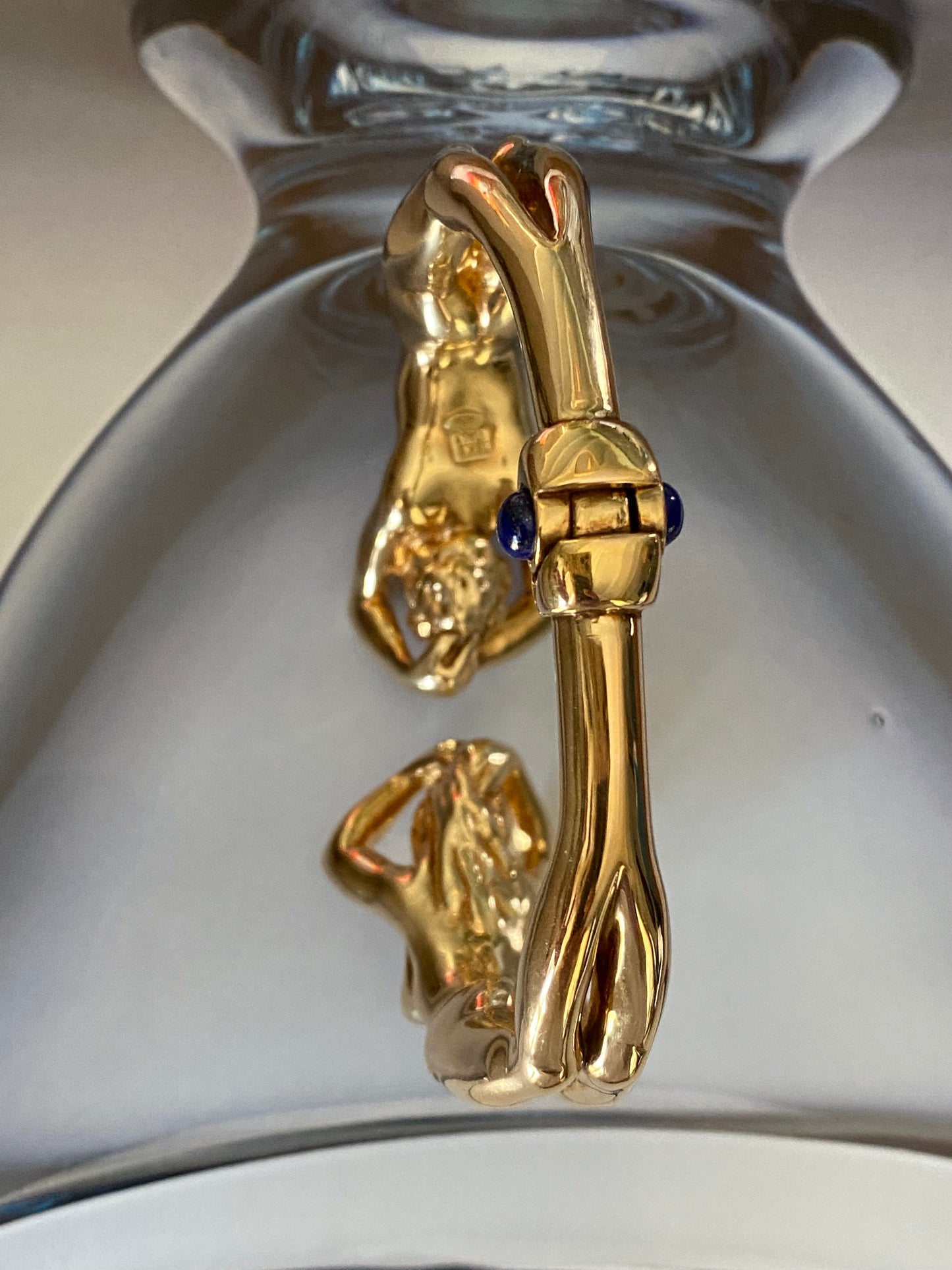 18k Naked Man & Woman Cuff Bracelet