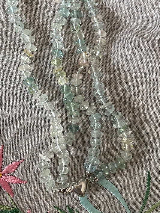 Double Strand Handknotted Aquamarine