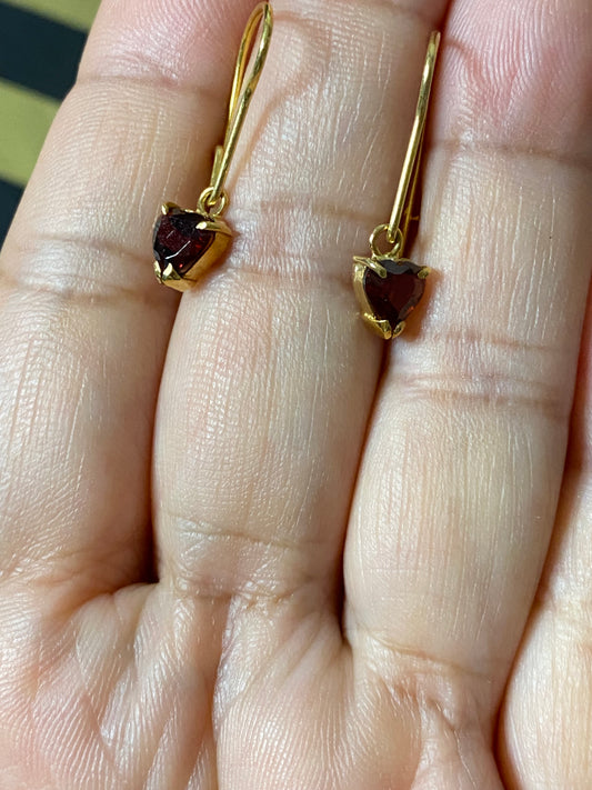 14k Garnet Earrings