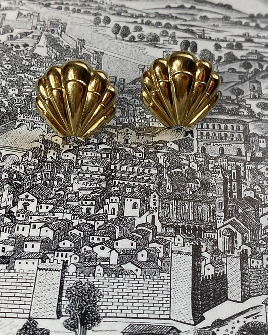 14k Puffy Shell Earrings