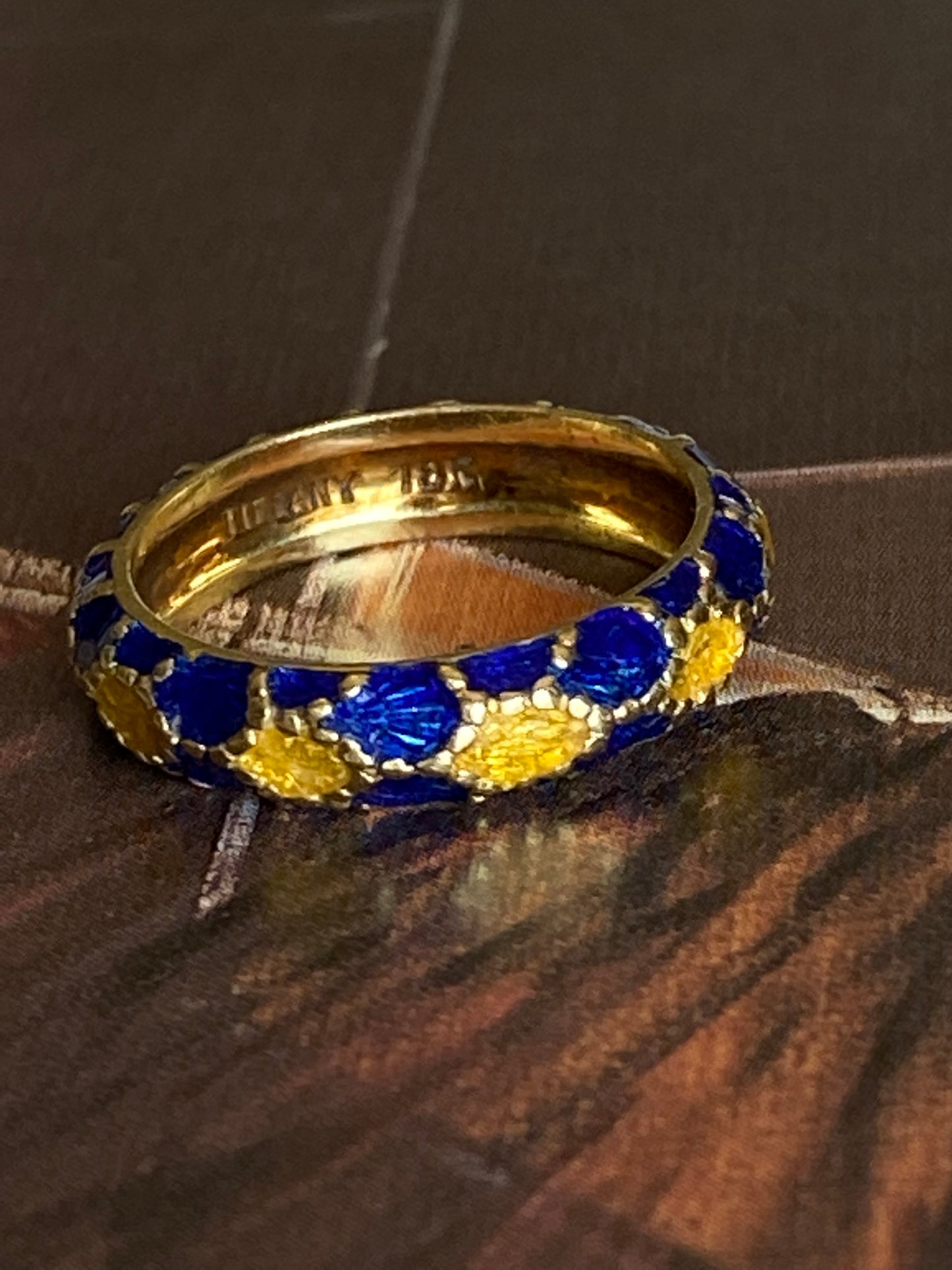 18k  Enamel Stacking Band