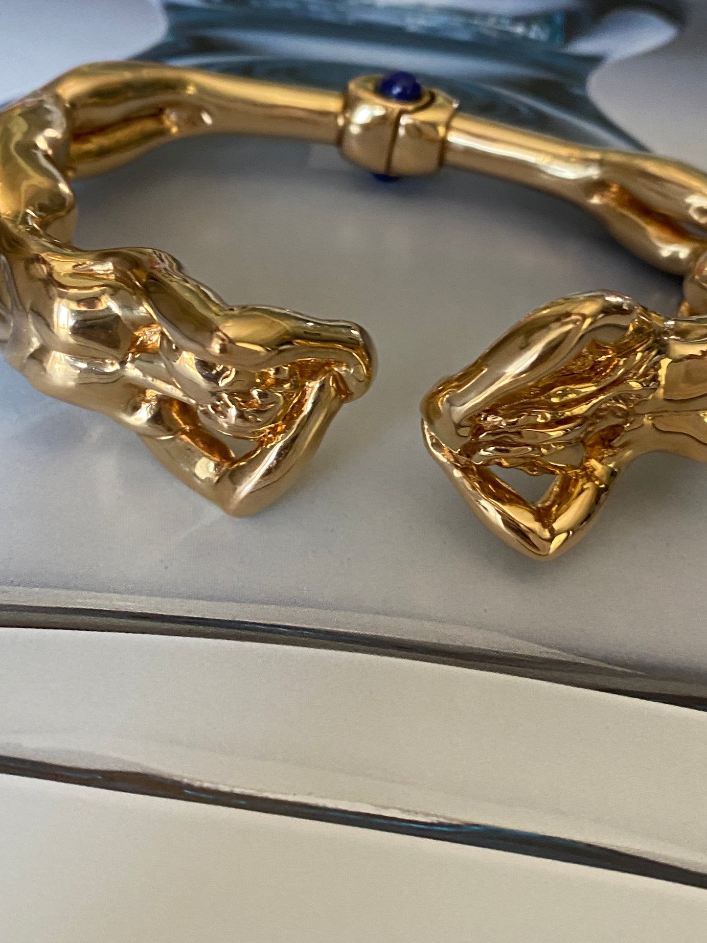 18k Naked Man & Woman Cuff Bracelet