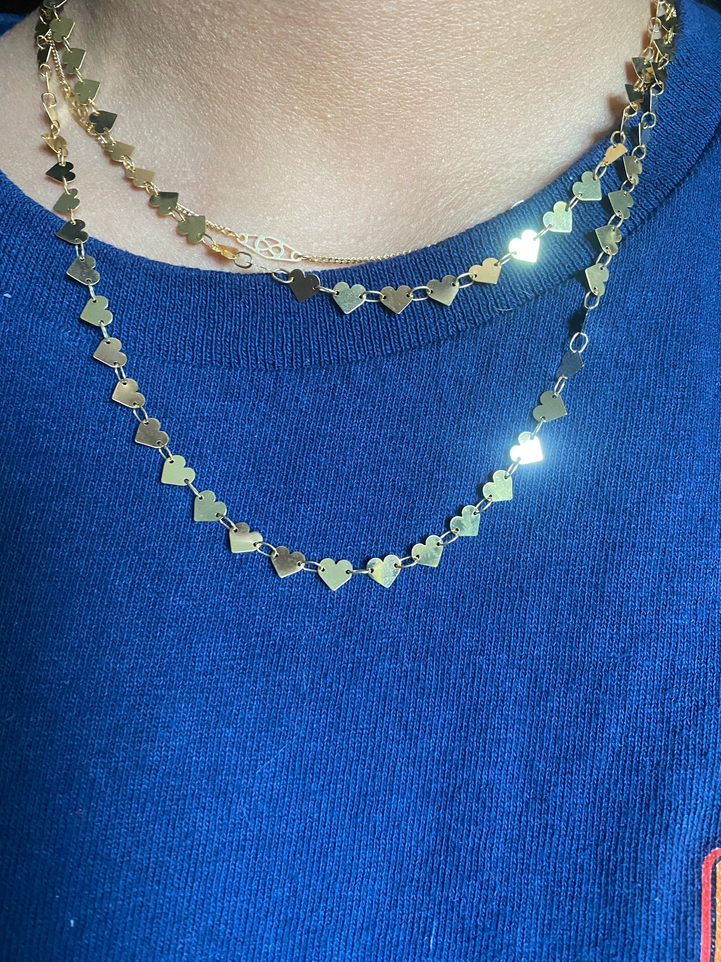 14k Mirrored Heart Necklace