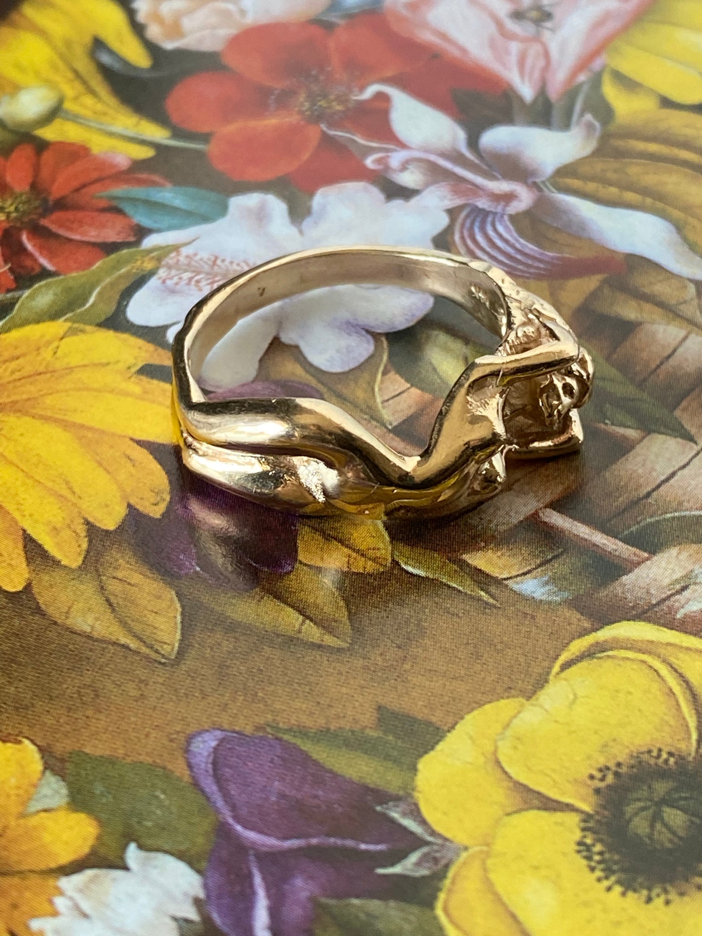 14k Art Nouveau Nude Woman Ring