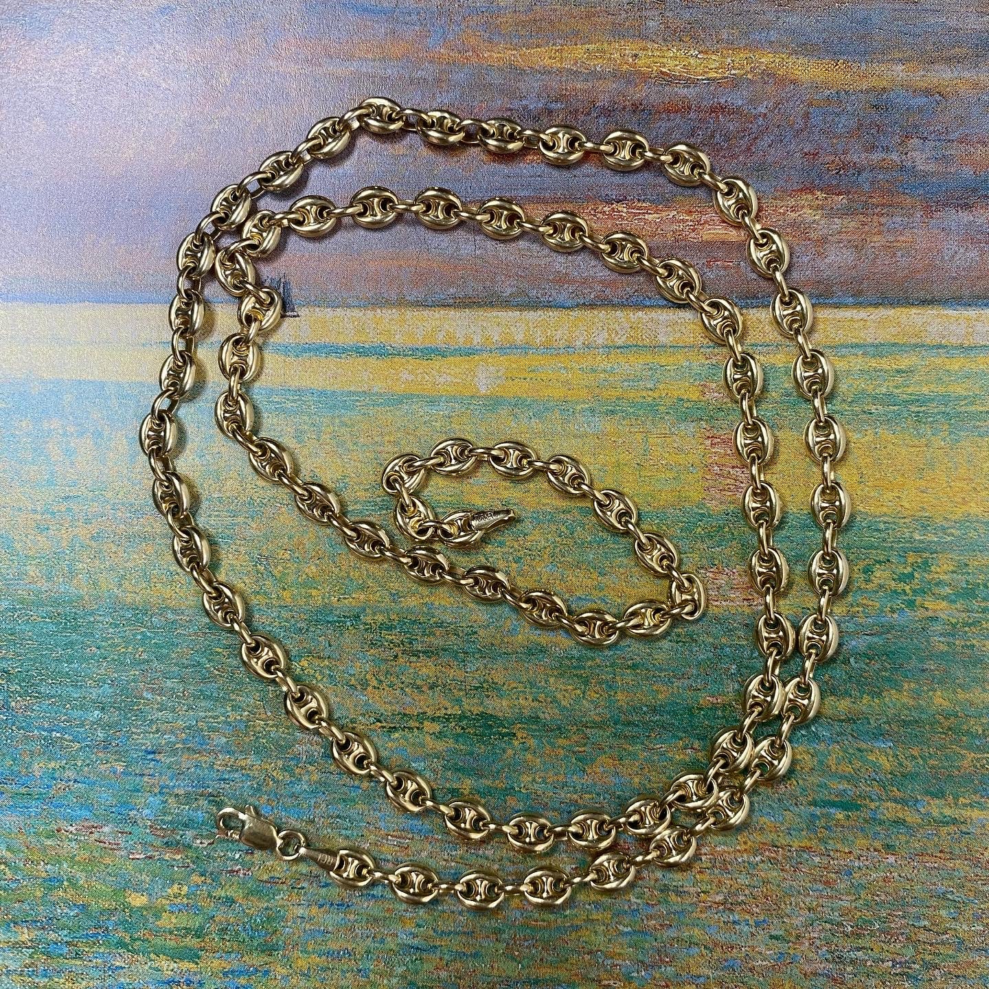 14k Puffy Mariner Chain