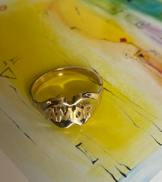 14k Amor Ring