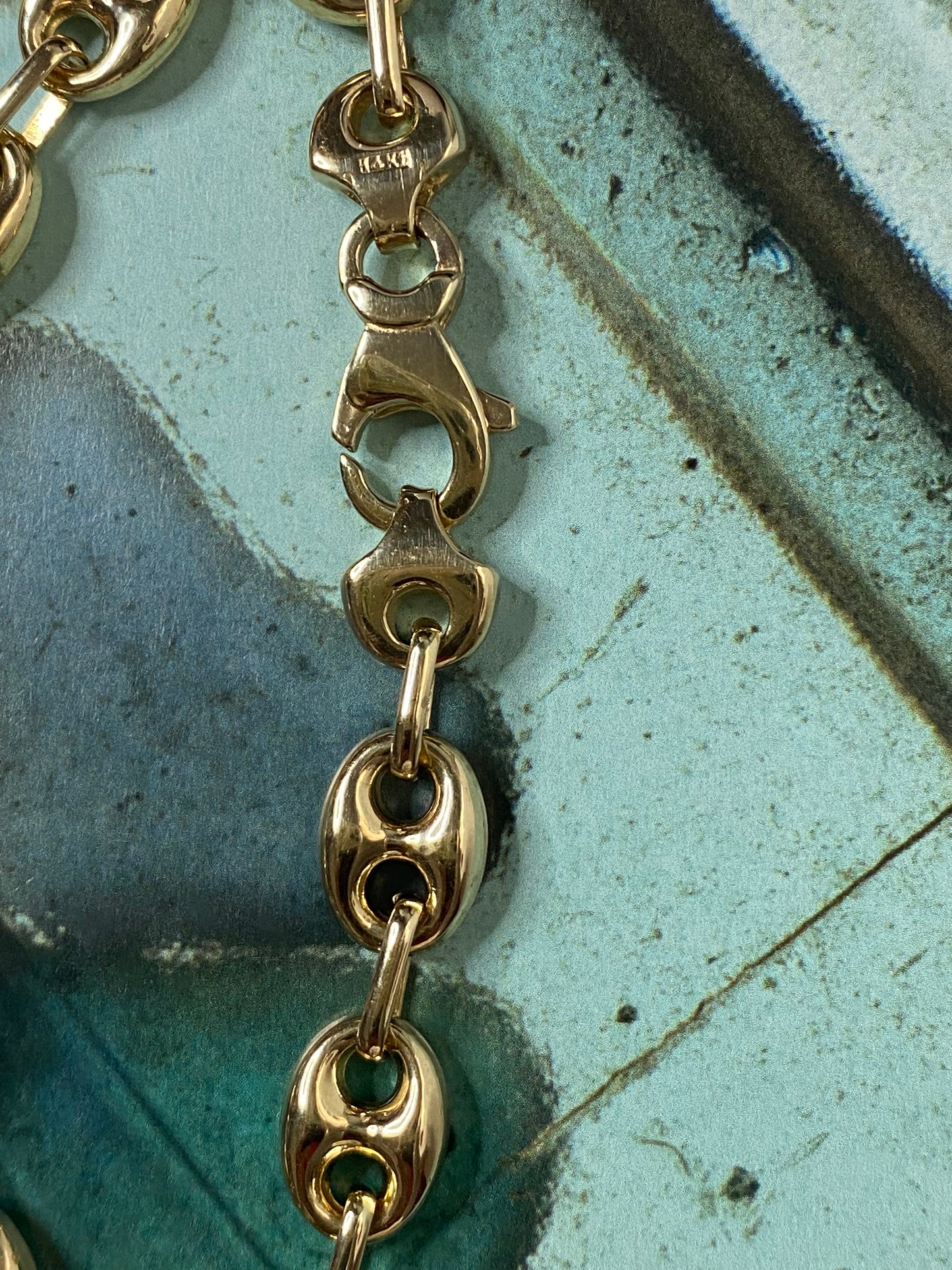 14k Puffy Mariner Bracelet