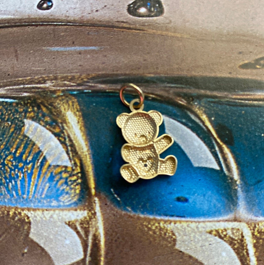 14k Diamond Teddy Bear